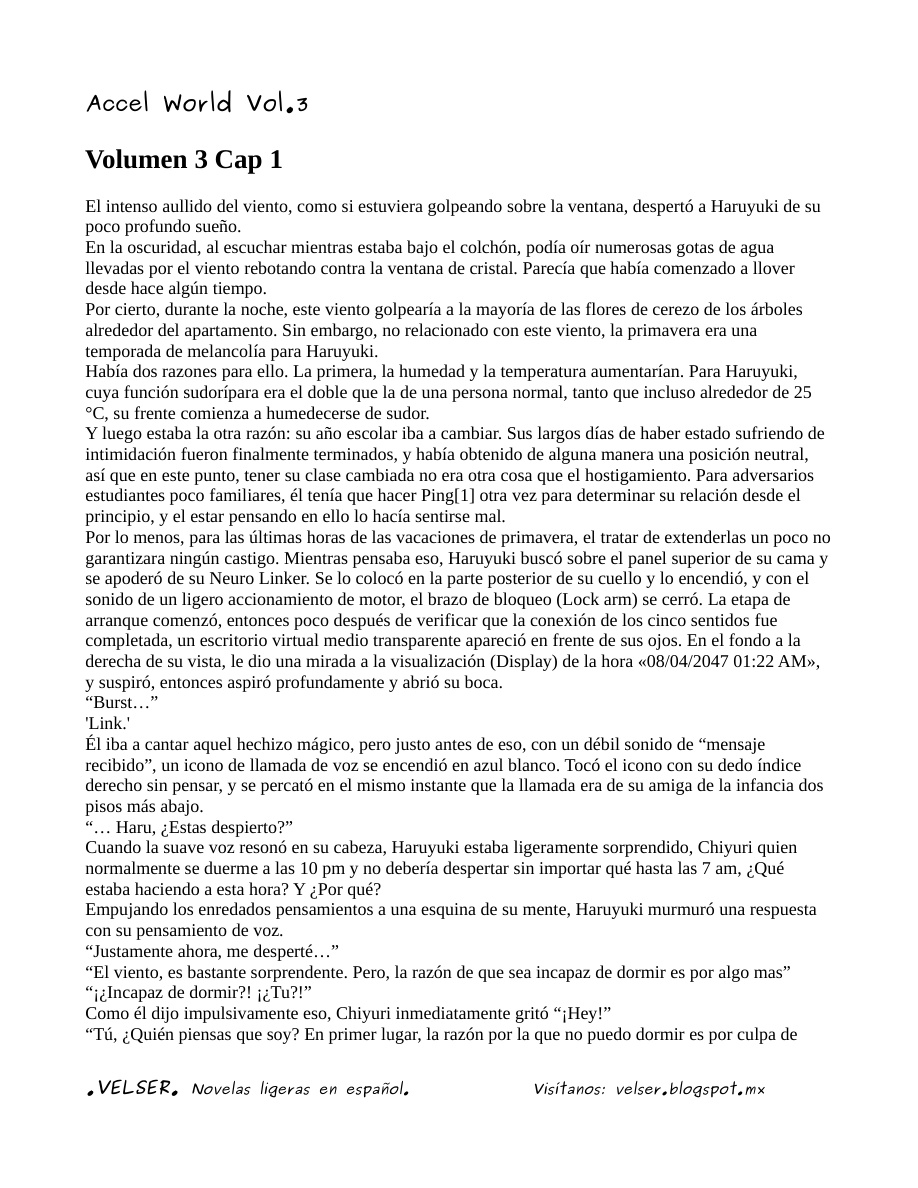 Accel World - Volumen 03 PDF Download
