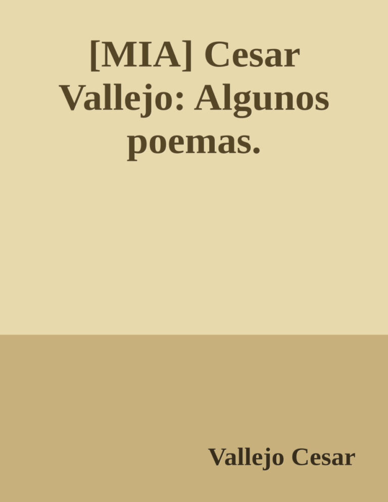 Algunos Poemas Spanish Edition Vallejo Cesar Kitap Kapağı
