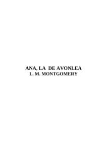 Ana La De Avonlea Spanish Edition Montgomery L M Kitap Kapağı