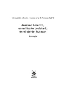 Anselmo Lorenzo Spanish Edition Francisco Madrid Santos Kitap Kapağı