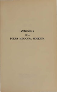 Antologia de la poesia moderna mexicana Spanish Edition Andrew P Debicki Kitap Kapağı