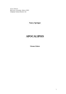 Apocalipsis Spanish Edition Springer Nancy Kitap Kapağı