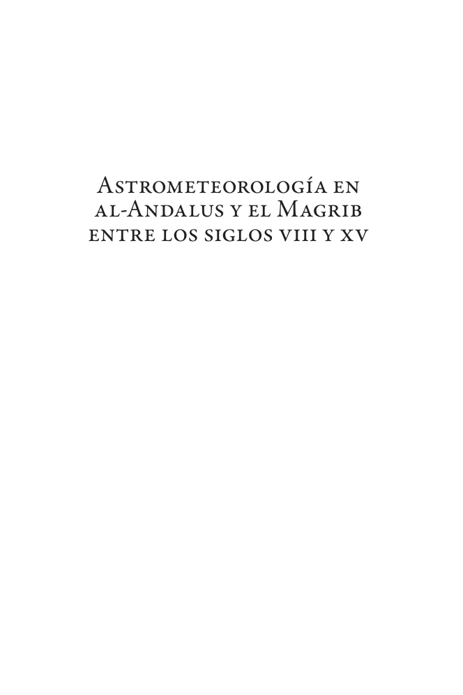 Astrometeorologia en al Andalus y el Magrib entre los siglos VIII y XV Spanish Edition Chedli Guesmi Kitap Kapağı