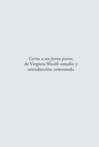 Carta a un joven poeta de Virginia Wolf Estudio y retraduccion comentada Spanish Edition Nathaly Bernal Sandoval Kitap Kapağı