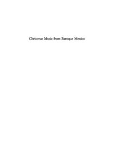 Christmas Music from Baroque Mexico Spanish Edition Robert Stevenson Kitap Kapağı