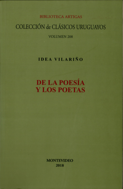 De la poesia y los poetas Spanish Edition Idea Vilarino Kitap Kapağı