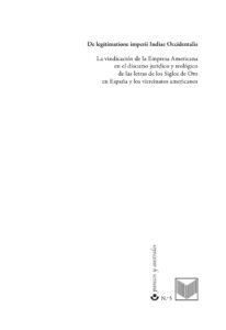 De legitimatione imperii Indiae Occidentalis Spanish Edition Alberto Perez Amador Adam Kitap Kapağı