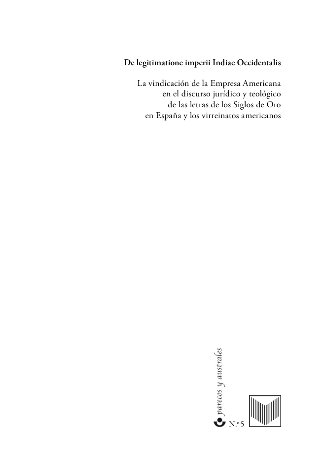 De legitimatione imperii Indiae Occidentalis Spanish Edition Alberto Perez Amador Adam Kitap Kapağı