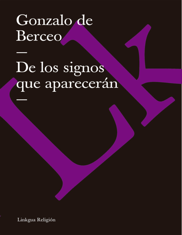 De los signos que apareceran Spanish Edition Gonzalo de Berceo Kitap Kapağı