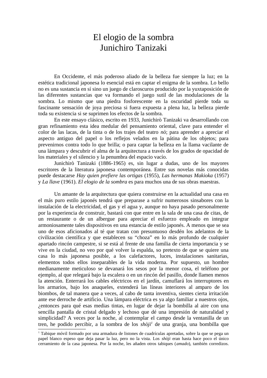 El Elogio De La Sombra PDF Download