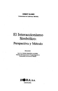 El Interaccionismo simbolico Spanish Edition Herbert Blumer Kitap Kapağı
