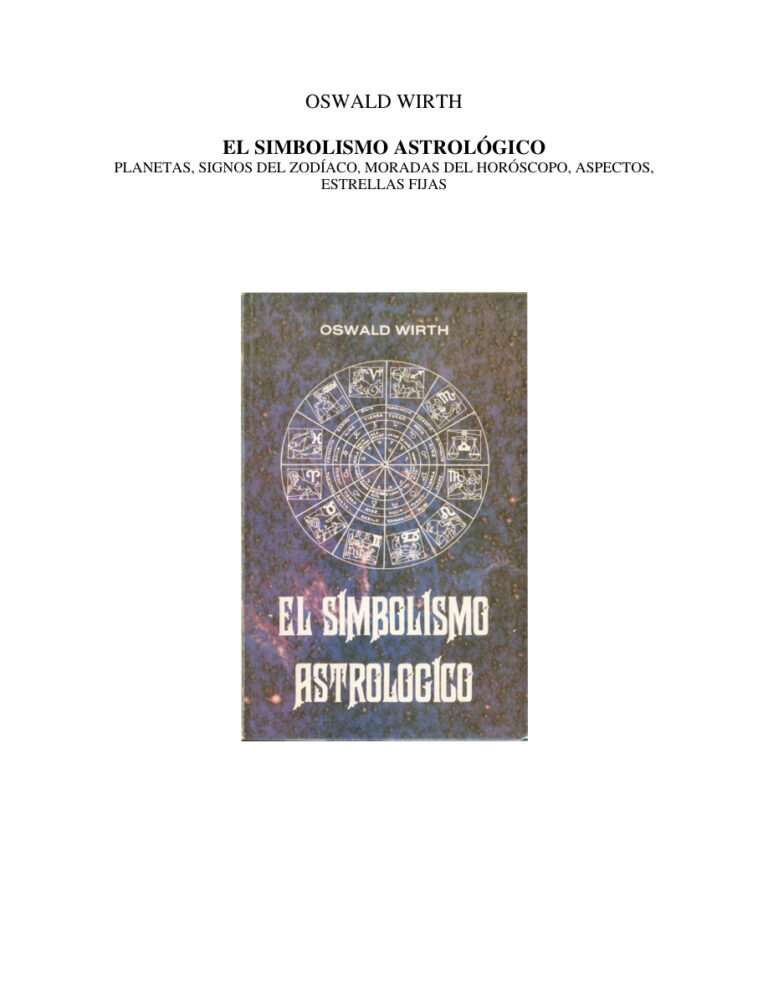 El Simbolismo Astrologico Spanish Edition Oswald Wirth Kitap Kapağı