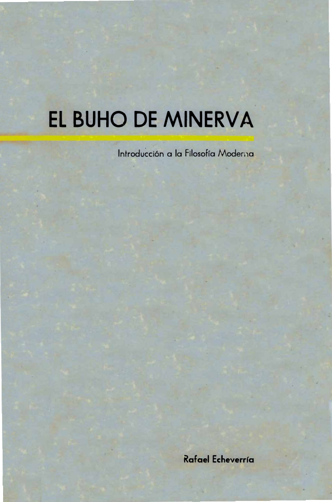 El buho de Minerva Introduccion a la filosofia moderna Spanish Edition Rafael Echeverria Kitap Kapağı
