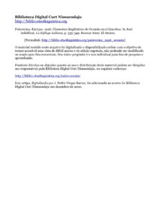 Elementos linguisticos de Oceania en el Quechua Spanish Edition Enrique Palavecino Kitap Kapağı