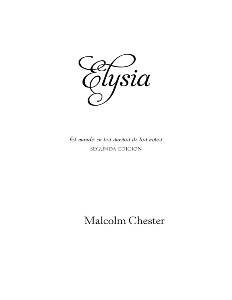 Elysia Spanish Edition Malcolm Chester Kitap Kapağı