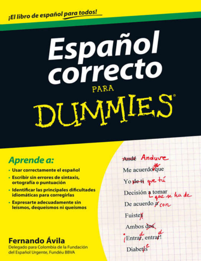 Espanol correcto para Dummies Spanish Edition Fernando Avila Kitap Kapağı