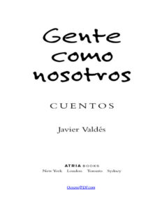 Gente como nosotros Spanish Edition Javier Valdes Kitap Kapağı