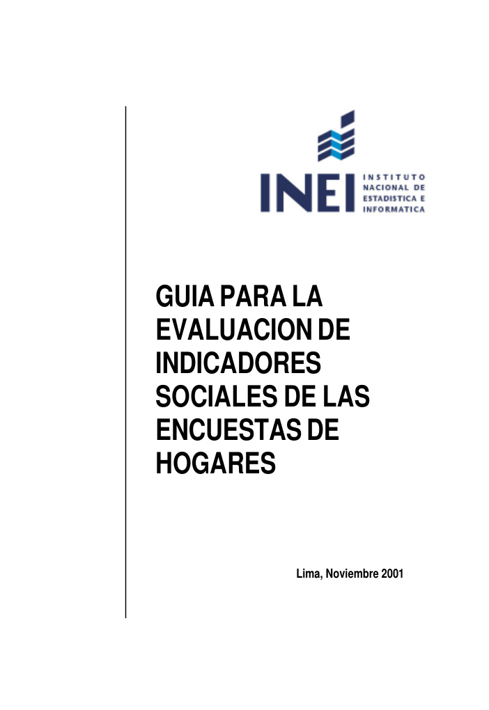 Guia para la evaluacion de indicadores sociales de las encuestas de hogares Spanish Edition Rofilia Ramirez Kitap Kapağı