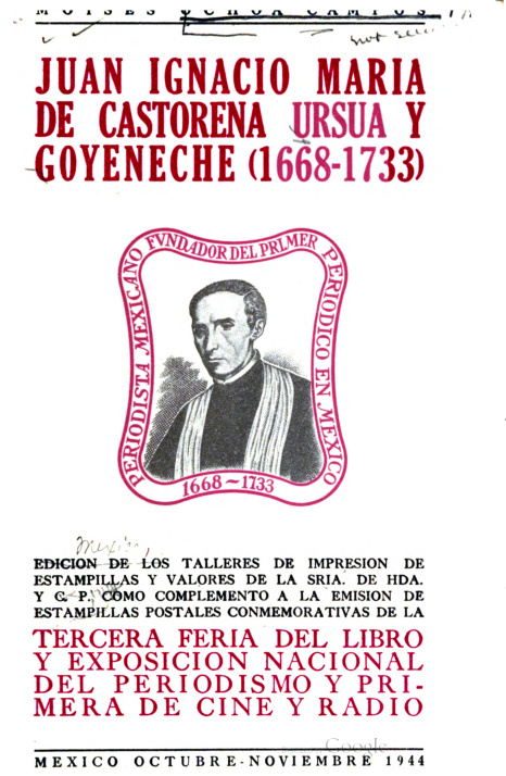 Juan Ignacio Maria de Castorena Ursua y Goyeneche primer periodista mexicano Spanish Edition Moises Ochoa Campos Kitap Kapağı