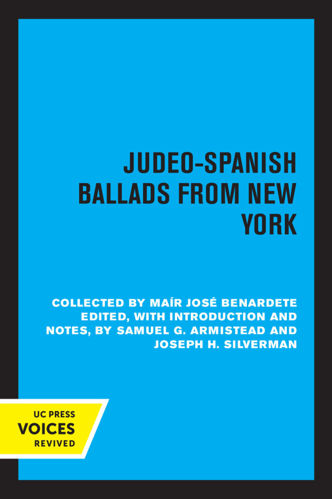 Judeo Spanish Ballads from New York Spanish Edition Samuel G Armistead Kitap Kapağı