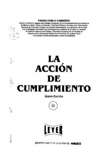 La accion de cumplimiento Spanish Edition Pedro Pablo Camargo Kitap Kapağı