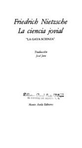 La ciencia jovial Spanish Edition Friedrich Nietzsche Kitap Kapağı