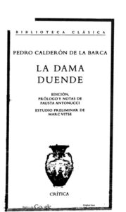 La dama duende Spanish Edition Pedro Calderon de la Barca Kitap Kapağı