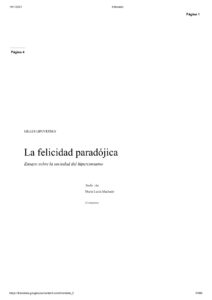La felicidad paradojica Spanish Edition Gilles lipovetsky Kitap Kapağı