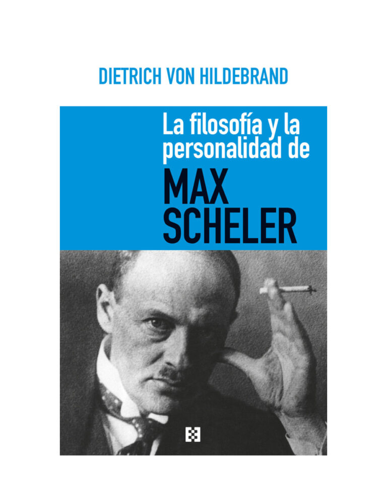 La filosofia y la personalidad de Max Scheler Spanish Edition Dietrich von Hildebrand Kitap Kapağı