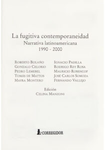 La fugitiva contemporaneidad Spanish Edition Celina Manzoni Kitap Kapağı