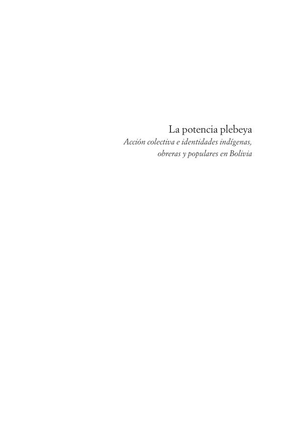 La potencia plebeya Spanish Edition Alvaro Garcia Linera Kitap Kapağı
