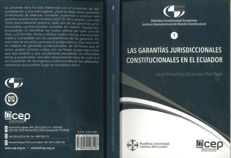 Las Garantias Jurisdiccionales Constitucionales en el Ecuador Spanish Edition Juan Francisco Guerrero Del Pozo Kitap Kapağı