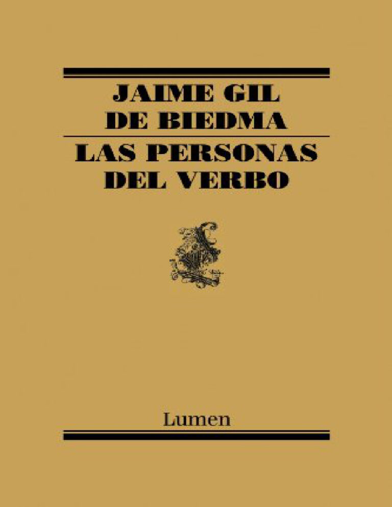 Las personas del verbo Spanish Edition Jaime Gil de Biedma Kitap Kapağı