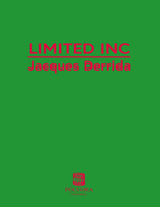 Limited Inc Spanish Edition Jacques Derrida Kitap Kapağı