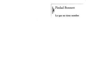 Lo que no tiene nombre Spanish Edition Piedad Bonnett Kitap Kapağı