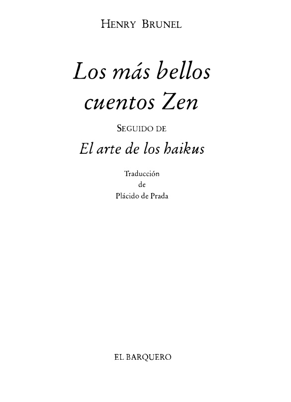 Los mas bellos cuentos Zen El arte de los haikus Spanish Edition Henry Brunel Kitap Kapağı