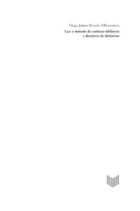 Luz y metodo de confesar idolatras y destierro de idolatrias Spanish Edition Diego J Ricardo Villavicencio Kitap Kapağı