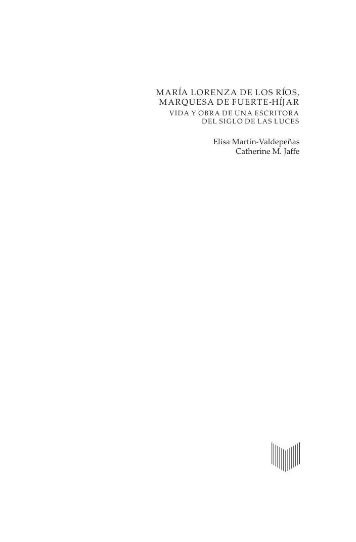 Maria Lorenza de los Rios marquesa de Fuerte Hijar Spanish Edition Elisa Martin Valdepenas Kitap Kapağı