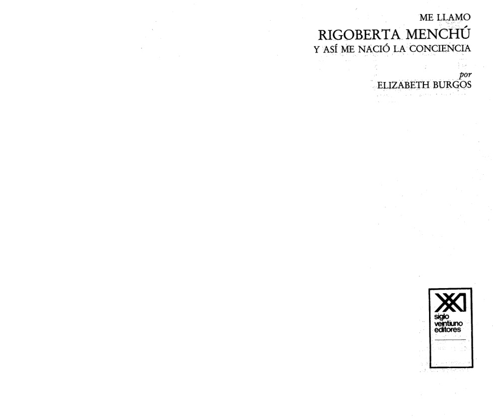 Me Llamo Rigoberta Menchú (Spanish Edition) PDF Download