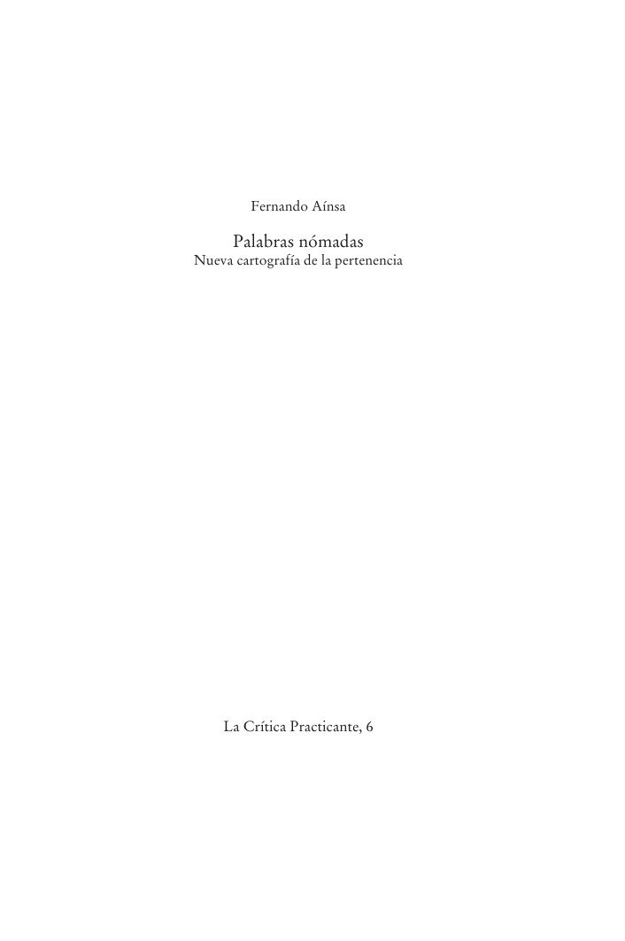 Palabras nomadas Spanish Edition Fernando Ainsa Kitap Kapağı