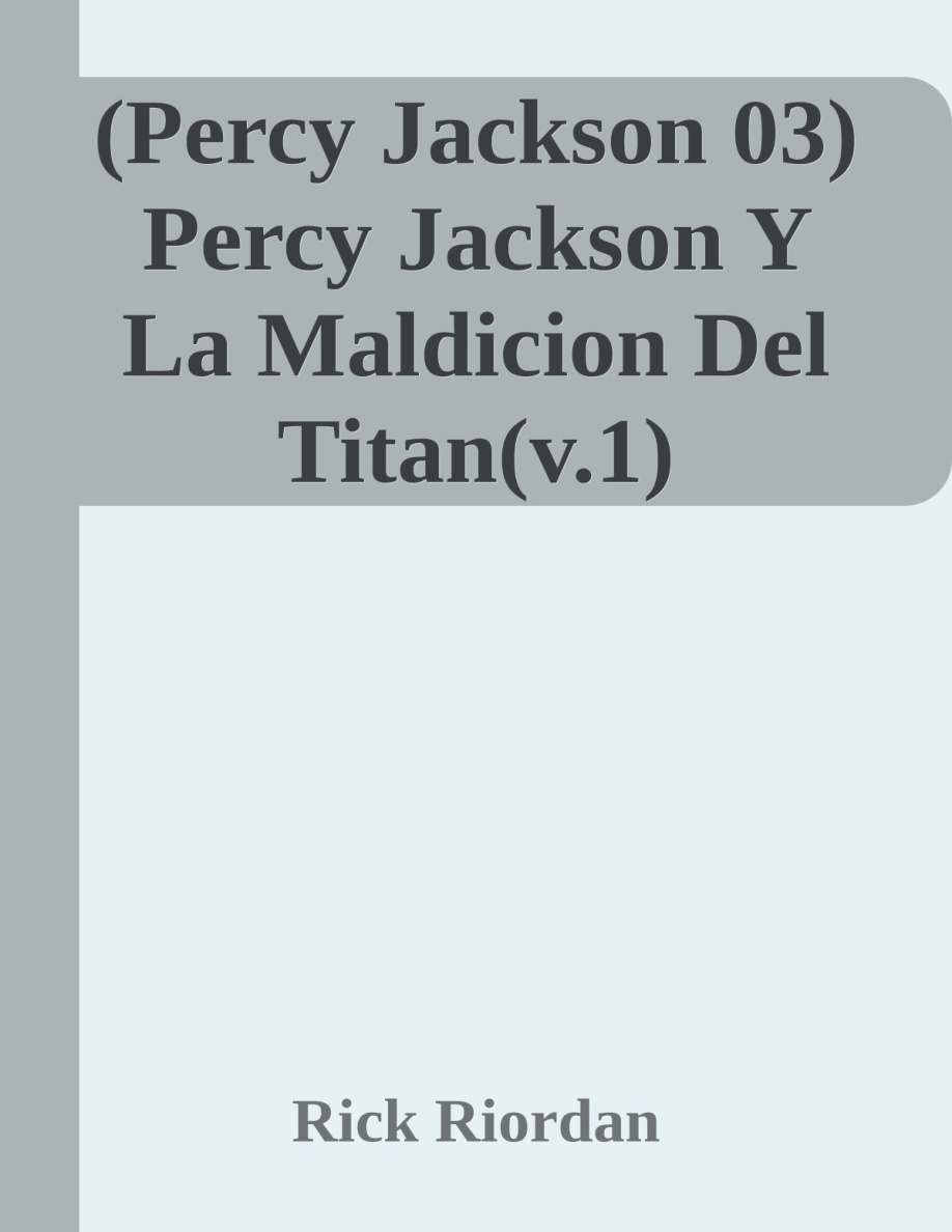 Percy Jackson y la maldición del titán PDF Download