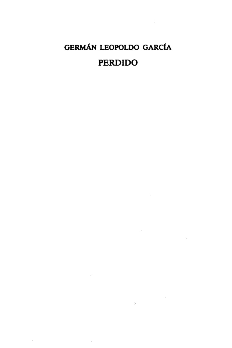 Perdido Spanish Edition German L Garcia Kitap Kapağı