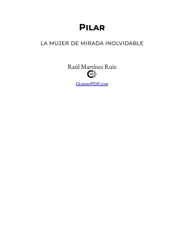 Pilar Spanish Edition Raul Martinez Ruiz Kitap Kapağı