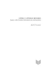 Satira y Generos Menores Spanish Edition Jose Vilahomat Kitap Kapağı