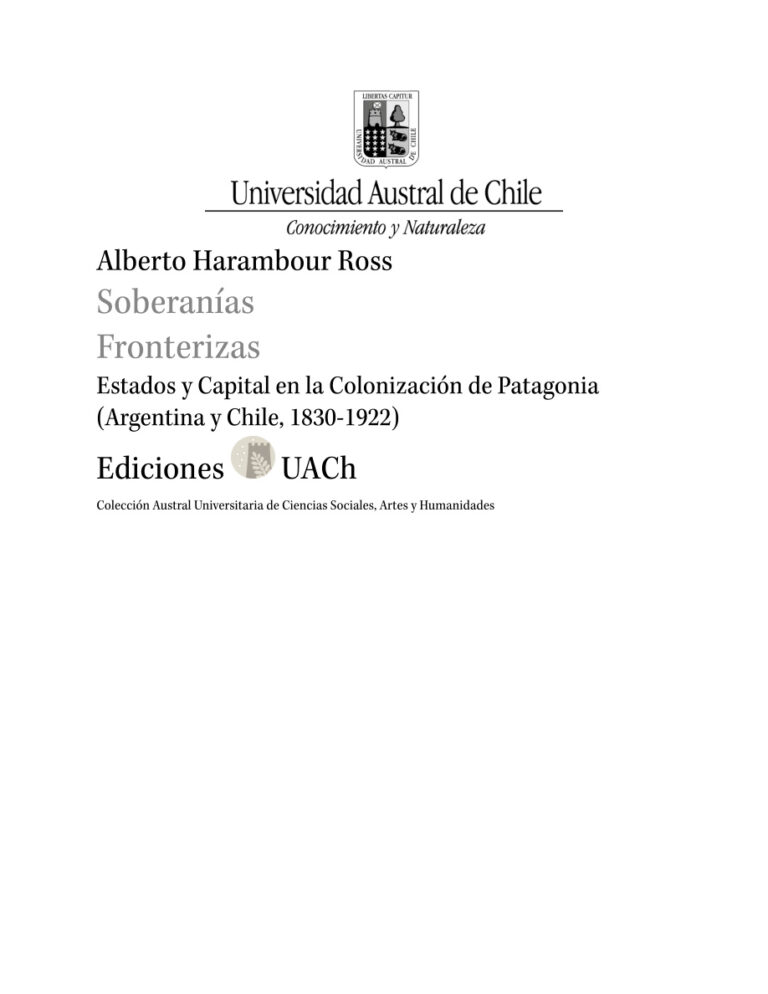 Soberanias fronterizas Spanish Edition Alberto Harambour Kitap Kapağı