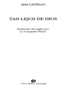 Tan lejos de Dios Spanish Edition Ana Castillo Kitap Kapağı