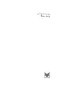 Teatro breve Spanish Edition Luis Velez de Guevara Kitap Kapağı