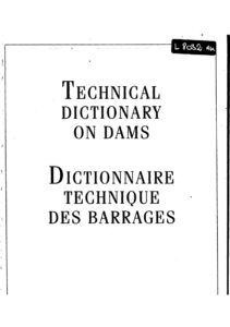 Technical Dictionary on Dams Dictionnaire Technique Des Barrages Spanish Edition International Commission on Large Dams Kitap Kapağı