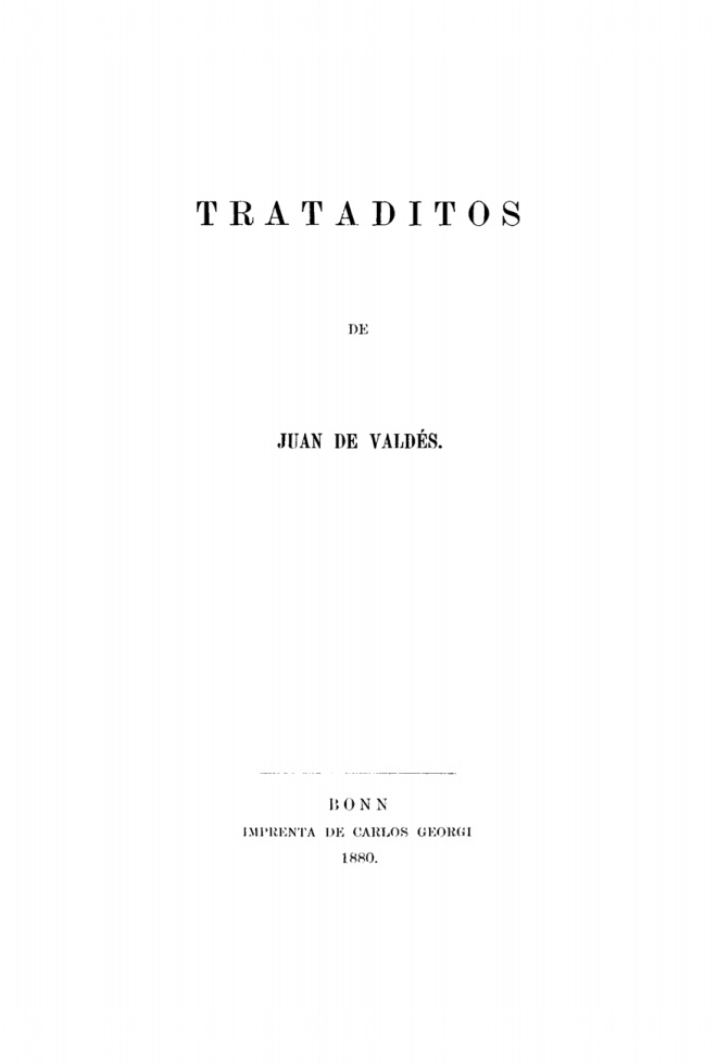 Trataditos Spanish Edition Juan de Valdes Kitap Kapağı