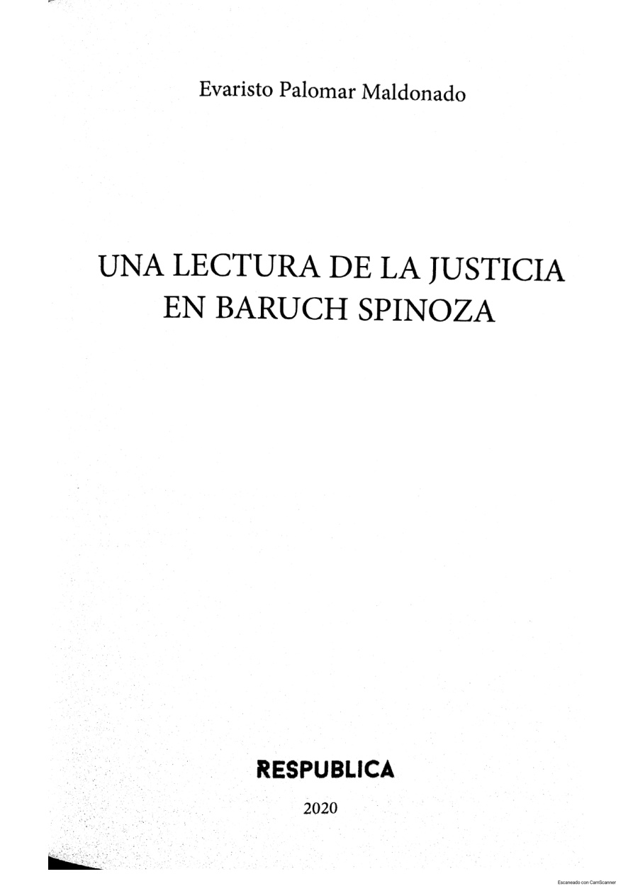 Una lectura de la justicia en Baruch Spinoza PDF Download